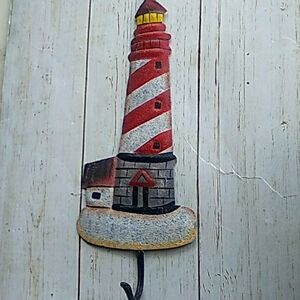 Metal lighthouse wall hooks